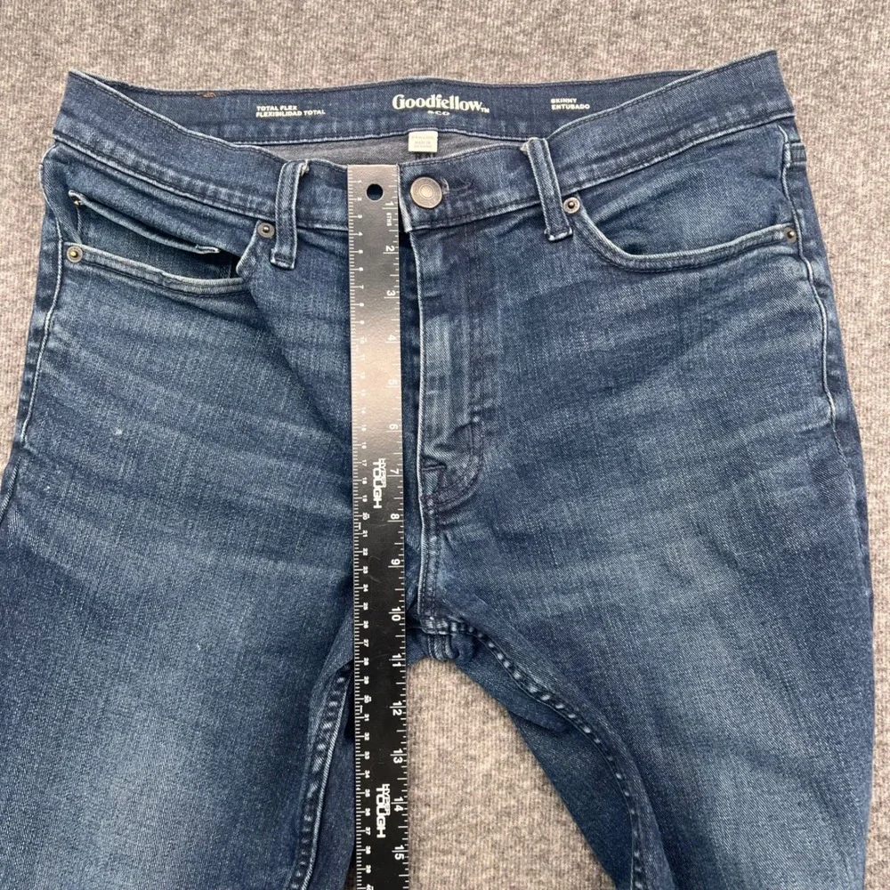 Goodfellow & Co Mens Skinny Total Flex Dark Wash Blue‎ Denim Jeans 34x28